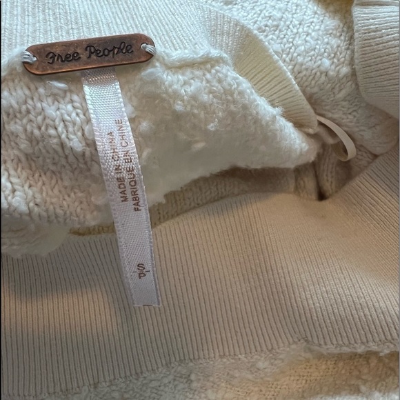 Free People Womens Found My Friend Pullover Sweater Cream - Picture 11 of 16